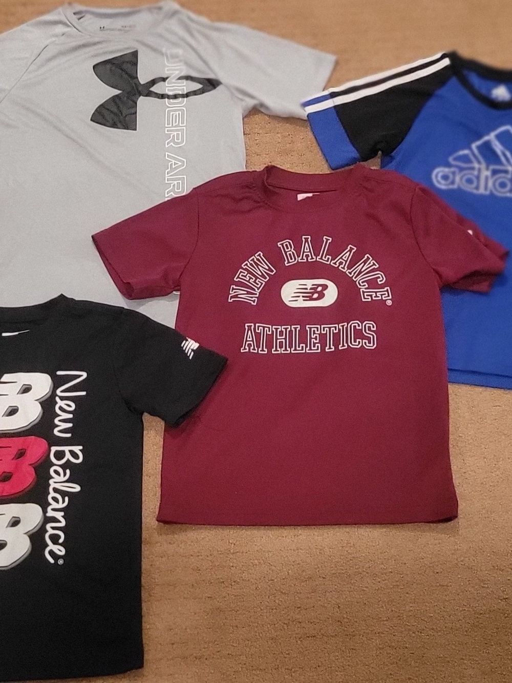 New Balance, Adidas And Underarmour Athletics Short Sleeve Tees
